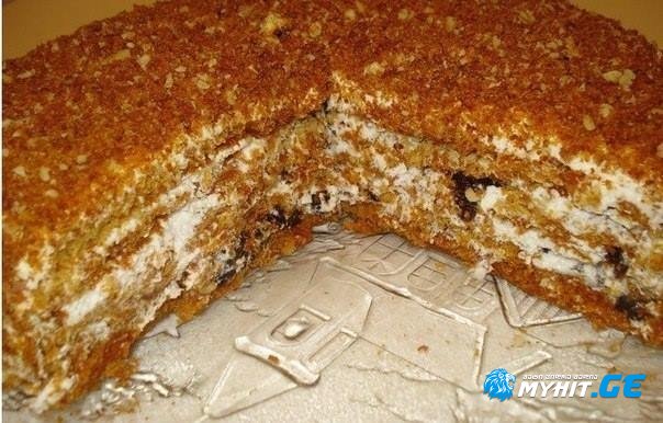 ყველაზე გემრიელი თაფლის ტორტი