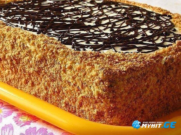 ტორტი "ციყვი" -გემრიელი და ფუმფულა