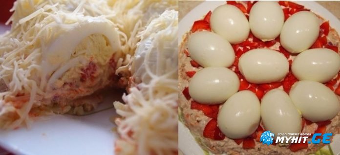 ჰაეროვანი და ნაზი სალათა "თოვლის ნამქერი"