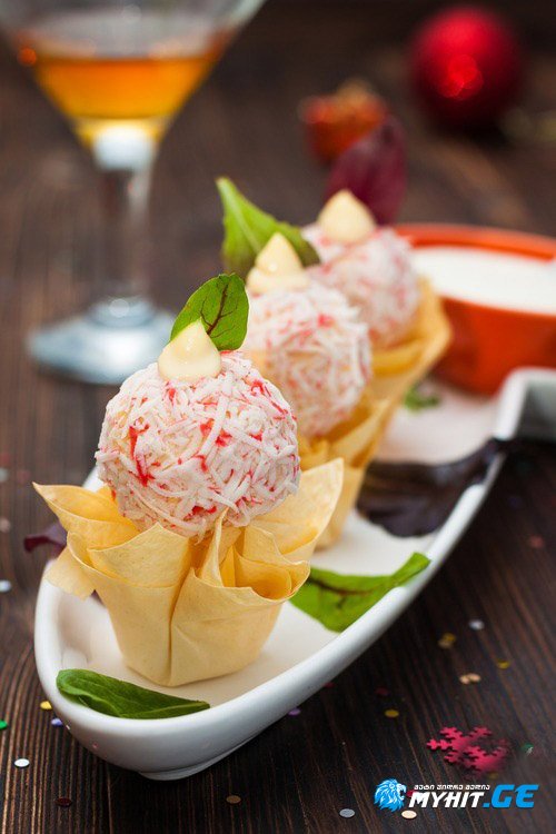 კიბორჩხალის ჩხირების სალათა-რაფაელო