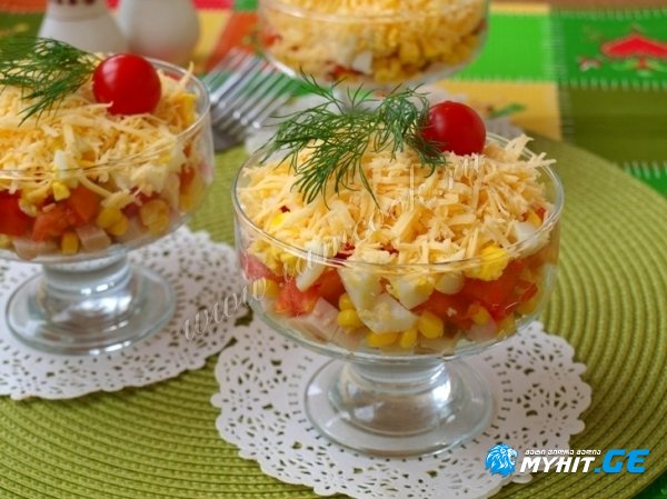 შებოლილი ქათმის სალათა "აღმაფრენა"