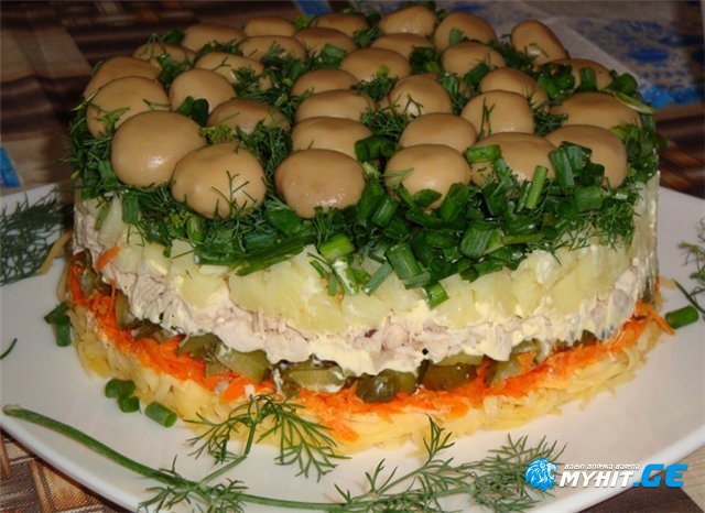 სალათა " სოკოს მდელო"