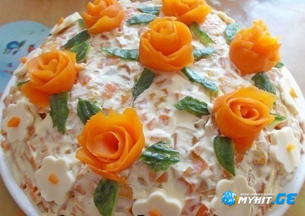 ნოყიერი და გემრიელი სალათა "სამეფო" - საუკეთესო ვარიანტი სადღესასწაულო სუფრისთვის!