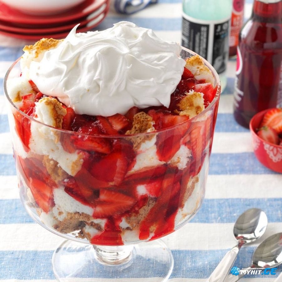 ძალიან ადვილი მარწყვის დესერტი