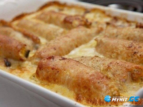 ღორის ხორცის რულეტები შიგთავსით