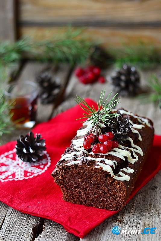 საახალწლო კექსი შოკოლადით და თხილით