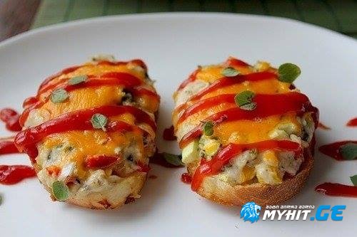 პიცა ბაგეტით - სწრაფი და იოლი