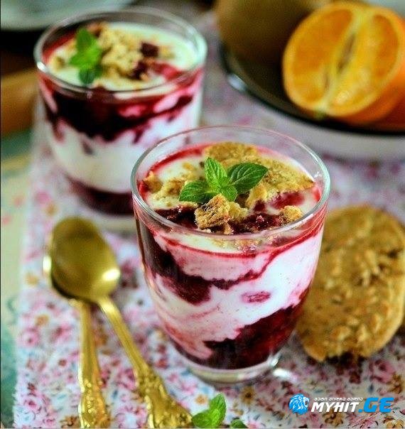 ალუბლის პარფე მაწვნით