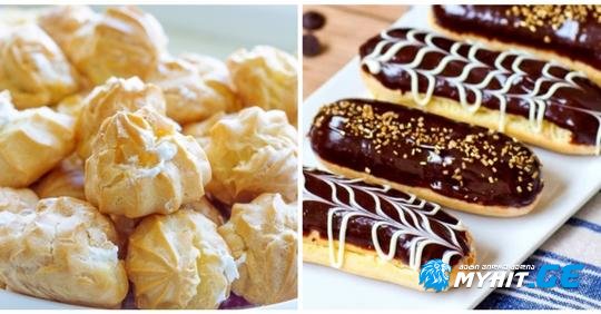 ეკლერის და შუს ცომი - მარტივი და დეტალური რეცეპტი