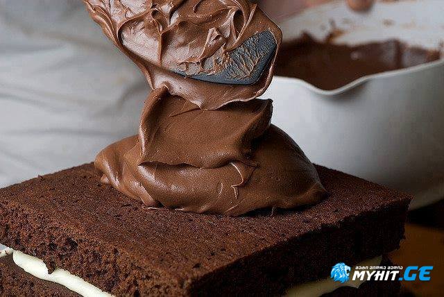 შოკოლადის სუპერ-კრემი ტორტებისთვის