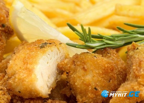 ქათმის ნაჭრები ხრაშუნა ქერქით