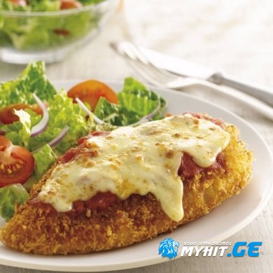 ქათმის ხრაშუნა ფილე ყველით