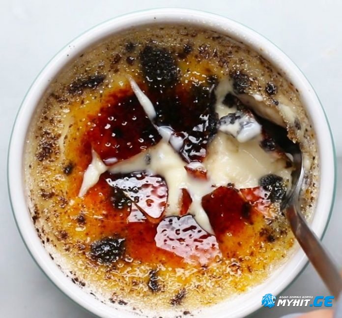 კრემ-ბრიულე შოკოლადის ორცხობილით... - თითებს ჩაიკვნეტთ!