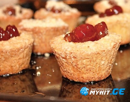 სამარხვო მაფინები თეთრი ბლის მურაბით