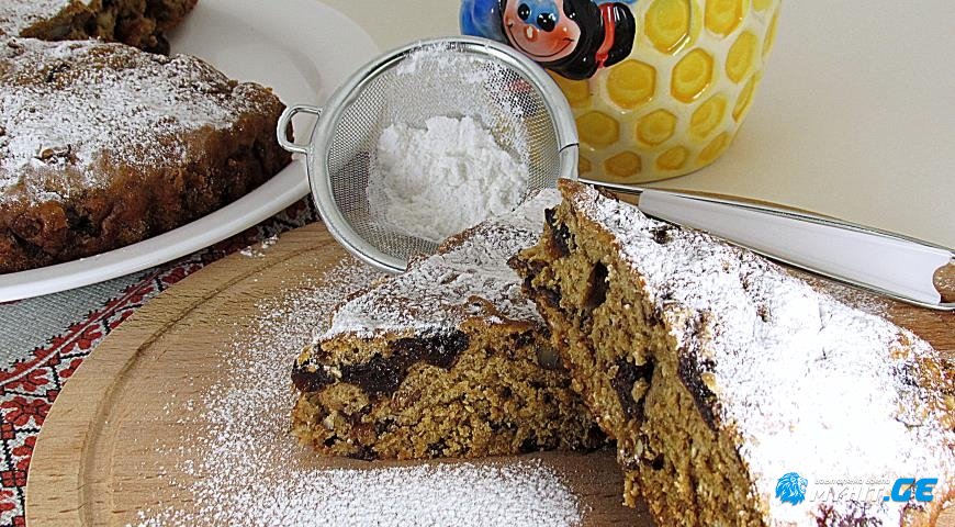 ყავის სამარხვო ნამცხვარი შავი ქლიავის ჩირით