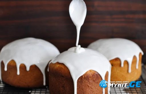 თეთრი მინანქარი კულიჩებისა და კექსებისთვის