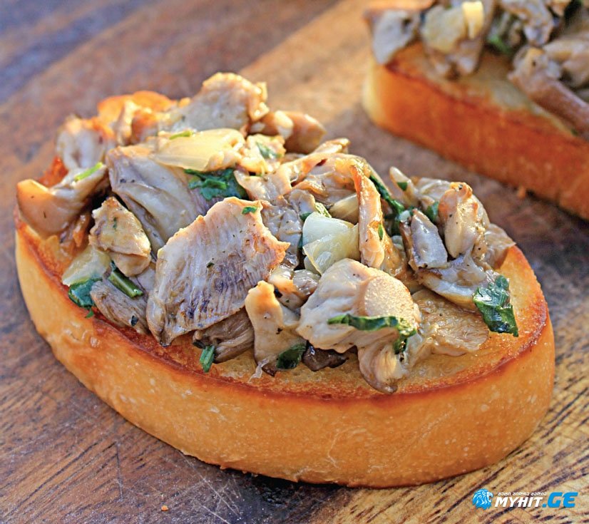 ხის სოკო პიტნით - ძალიან უხდება გახუხული პური (სამარხვო)