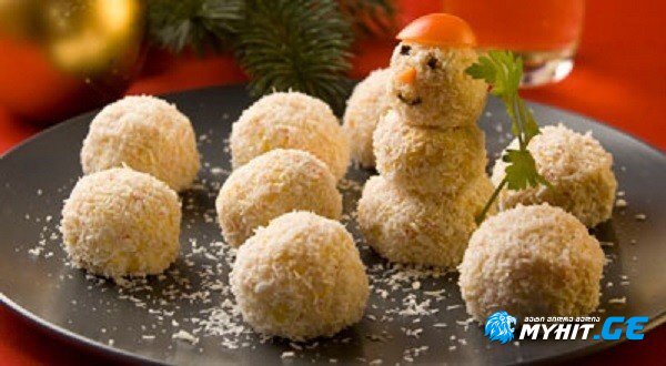 თოვლის კაცუნები საახალწლო სუფრისთვის